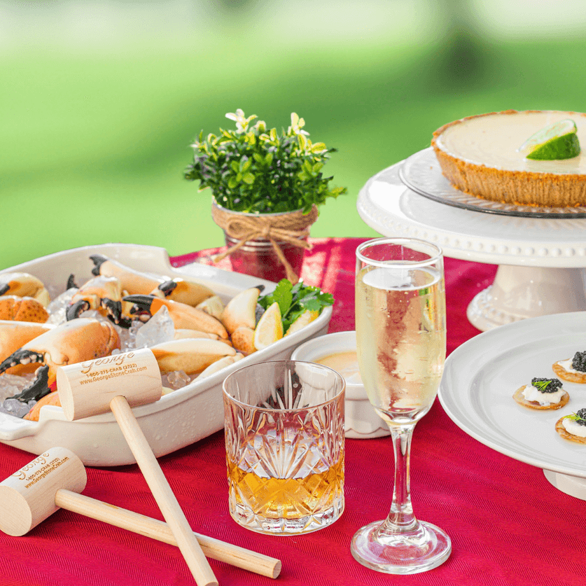 Valentine's Day Romantic Dinner - Stone Crab Claws & Key Lime Pie With Wine or Champagne